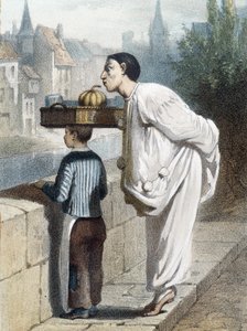 Pierrot riecht an einer Frucht - n.d., Ende 19. Jahrhundert von Unknown artist