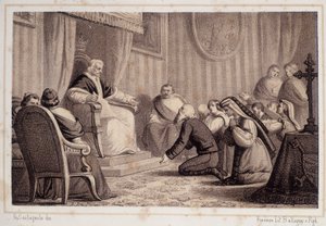 Pius VII (1742 - 1823) widerruft das Dekret zur Zerstörung von Sonnino - in „Storia d