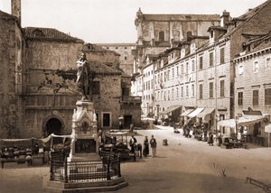 Platz Gundulic in Ragusa. Spätes 19. Jahrhundert. von Unknown artist