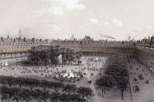 Place Royale (heute Place des Vosges) in Paris Ende des 19. Jahrhunderts von Unknown artist