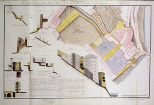 Plan und Schnitt der Zitadelle von Sisteron von Unknown artist