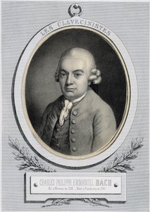 Porträt im Medaillon von Charles Philippe Emmanuel Bach (1714-1788), Sohn von Johann Sebastian Bach, n.d. 19. Jahrhundert von Unknown artist