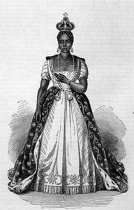 Porträt von Adelina Leveque Soulouque, Ehefrau von Faustin I., Kaiser von Haiti von 1847 bis 1859 (Stich von 1856) von Unknown artist