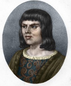 Porträt von Alain Chartier, französischer Diplomat und Schriftsteller (1385-1433). Sekretär des zukünftigen Karl VII. Gravur des 19. Jahrhunderts. von Unknown artist