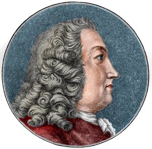 Porträt von Albrecht von Haller, Schweizer Mediziner, Physiologe und Botaniker (1708-1777). Gravur von Unknown artist