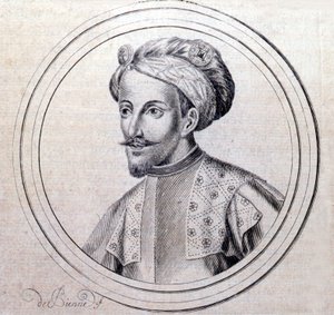 Porträt von Amadeus V. von Savoyen genannt Der Große (1249-1324) in „Genealogique Histoire de la royale maison de savoye“ von Samuel Guichenou, Lyon 1660. von Unknown artist