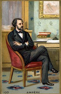 Porträt von André-Marie Ampere (1775 - 1836) französischer Physiker. Chromolithografie des 19. Jahrhunderts von Unknown artist