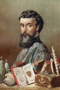 Porträt von André Vésale (1514-1564), niederländischer Anatom (In Latein: Andrea Vesalius, in Niederländisch: Andries Van Wesel) aus „La Ciencia y sus Hombres“ von Louis Figuier. Barcelona 1881. von Unknown artist