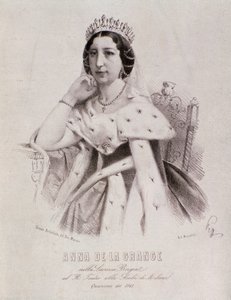 Porträt von Anna de la Grange in Lucrezia Borgia (Gravur) von Unknown artist