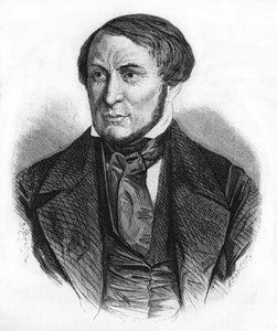 Porträt von Auguste Barbier (1805 - 1882), französischer Schriftsteller. Gravur von 1870 von Unknown artist