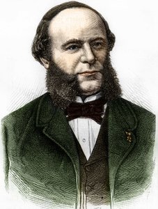 Porträt von Auguste Pouyer-Quertier (Pouyer Quertier) (1820 - 1891). Gravur aus dem späten 19. Jahrhundert