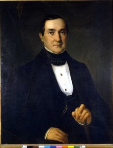 Porträt von Bartolomeo Merelli (1793-1879), erster Direktor der Scala. Anonymes Gemälde des 19. Jahrhunderts. von Unknown artist