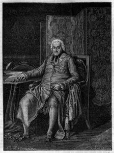 Porträt von Kardinal Jean-Baptiste de Belloy-Morangle (1709-1808) - Gravur des 19. Jahrhunderts von Unknown artist