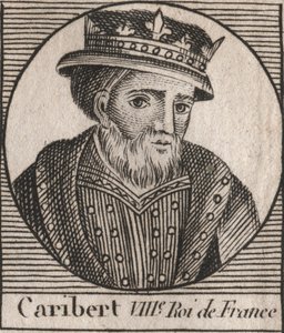 Porträt von Caribert, König der Franken (561-567) - Caribert oder Charibert (gest. 567) König der Franken - Gravur aus „Instruction sur l
