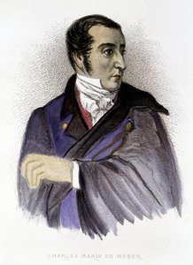 Porträt von Carl Maria von Weber, deutscher Komponist (1786-1826) - Gravur von Unknown artist