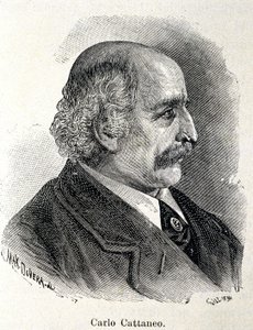 Porträt von Carlo Cattaneo (1801-1869)