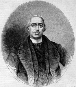 Porträt von Carlo Passaglia (1812-1887), italienischer Kirchenmann, Befürworter der Einheit Italiens. Gravur in „Le Monde Illustré“ Nr. 240 vom 16. November 1861.