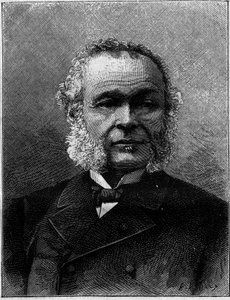 Porträt von Charles Adolphe Wurtz (1817-1884), französischer Chemiker und Lehrer. Gravur in „Nature. Revue des sciences et de ses applications aux arts et à l