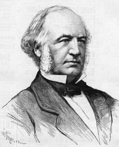 Porträt von Charles Bergeron (1808-1883), französischer Ingenieur, großer Handwerker der Transformation der Wege von Paris, in „Le Monde Illustré 1885“.
