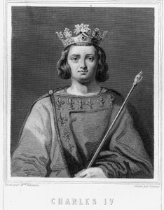 Porträt von Karl IV. der Schöne (1294 - 1328), König von Frankreich - in „Histoire des Français“ von Lavallée, Gravur, sd. von Unknown artist