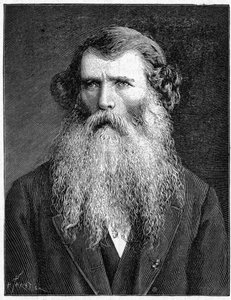 Porträt von Charles Victor Naudin, französischer Botaniker. (1815-1899). Gravur von 1898. in „La Nature. Revue der Wissenschaften und ihrer Anwendungen in Kunst und Industrie.“