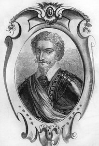 Porträt von Charles de Gontaut, Baron, dann Herzog von Biron (1562-1602). Marschall von Frankreich. Gravur von 1866.