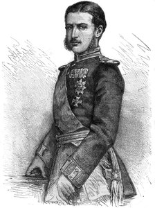 Porträt von Charles de Hohenzollern (1839-1914), regierender Prinz von Rumänien, später König Karl I. (Carol I) - Gravur in „The Illustrous Journal“