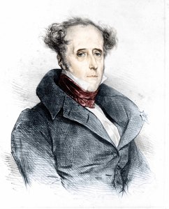 Porträt von Chateaubriand von Devéria - in der Zeitung „L