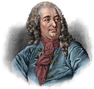 Porträt von Christian von Wolff, deutscher Jurist, Mathematiker und Philosoph. Gravur. von Unknown artist