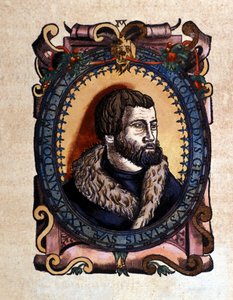 Porträt von Conrad Gesner (1516 - 1565) Zürcher Arzt nach der Historia Animalium von Conrad Gesner, Tiguri 1560. Biblioteca nazionale Braidense. Mailand von Unknown artist