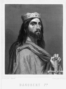 Porträt von Dagobert I. (? -?), König der Franken - in „Histoire des Français“ von Lavallée, Gravur, sd