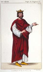 Porträt von Dagobert I (? - 639), König der Franken, Dynastie der Merowinger, Gravur von 1830 von Unknown artist