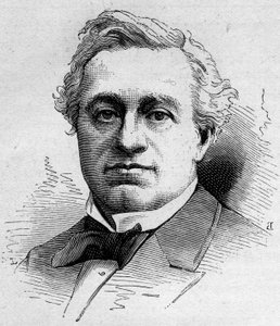 Porträt von Edmond Got (1822-1901), französischer Komödiant, Mitglied der Comédie-Française. Gravur in „Le Monde Illustré“ Nr. 1168 vom 16. August 1879.