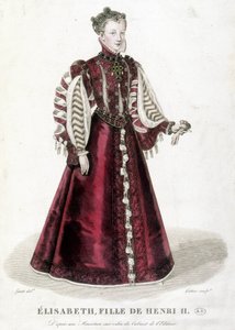 Porträt von Elisabeth, Tochter von Heinrich II., König von Frankreich (1519-1559). von Unknown artist