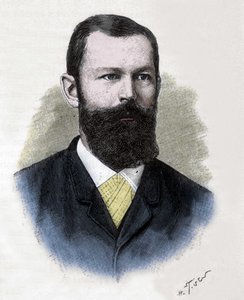 Porträt von Emil Hermann Fischer (1852-1919). Deutscher Chemiker. von Unknown artist