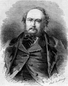 Porträt von Eugène Guinot (1812-1861), französischer Journalist, Romanautor und Dramatiker. Auch bekannt als Pierre Durand und Paul Vermond. Gravur in „Le Monde Illustré“ Nr. 202 vom 23. Februar 1861 von Unknown artist