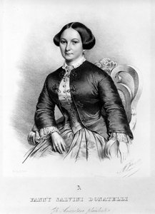 Porträt von Fanny Salvini Donatelli, Sängerin, die die erste Violetta in „La Traviata“ von Giuseppe Verdi im Jahr 1853 spielte. von Unknown artist
