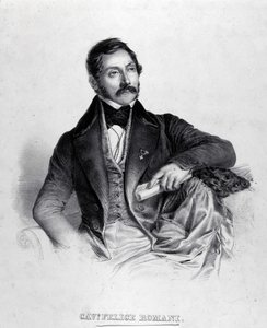 Porträt von Felice Romani, Librettist, Dichter und italienischer Kritiker (1788-1865).