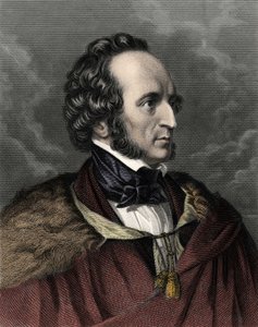 Porträt von Felix Mendelssohn Bartholdy (1809-1847), deutscher Komponist und Dirigent