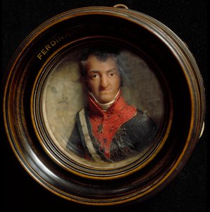 Porträt von Ferdinand I. von Bourbon oder Ferdinand IV. (1751-1825), König von Neapel. Wachsskulptur. Florenz, Museo Nazionale del Bargello