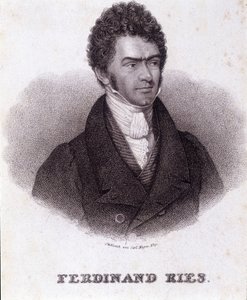Porträt von Ferdinand Ries (1784 - 1838), deutscher Komponist und Pianist. Gravur des 19. Jahrhunderts von Unknown artist