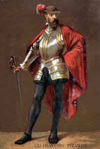 Porträt von Francisco Pizarro (auf Französisch Francois Pizarre) von Unknown artist