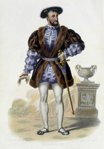 Porträt von François I. (1494-1547) - in „Le Plutarque français“, Ed. Mennechet von Unknown artist