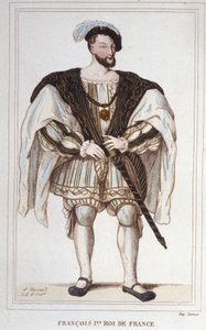 Porträt von François I. (1494 - 1547) Gravur von 1830 von Unknown artist