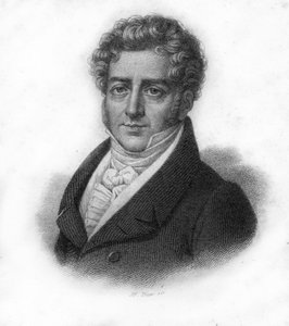 Porträt von François Adrien Boieldieu (1775-1834), französischer Komponist, Radierung des 19. Jahrhunderts