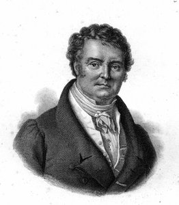 Porträt von François Broussai (1772 - 1838), Professor an der Medizinischen Fakultät in Paris, Gravur des 19. Jahrhunderts von Unknown artist