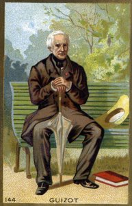 Porträt von François Guizot (1787 - 1874) französischer Politiker und Historiker. Chromolithografie des 19. Jahrhunderts von Unknown artist