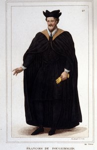 Porträt von François de Fougerolles, Latinist, Doktor der Medizin. Er lebte im 16. Jahrhundert. Gravur von 1830 von Unknown artist