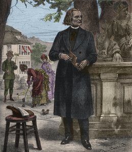 Porträt von Franz Liszt (1811-1886), ungarischer Komponist, Pianist und Dirigent - Gravur in „Popular Music“ illustriertes Wochenblatt - 1882 von Unknown artist