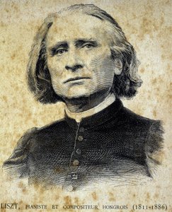 Porträt von Franz Liszt, ungarischer Pianist und Komponist (1811 - 1886) - in „Les Contemporains“ von Unknown artist